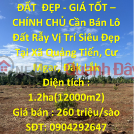 BEAUTIFUL LAND - GOOD PRICE - ORIGINAL FOR SALE Lot of Farmland Super Nice Location In Quang Tien Commune, Cu Mgar, Dak Lak _0