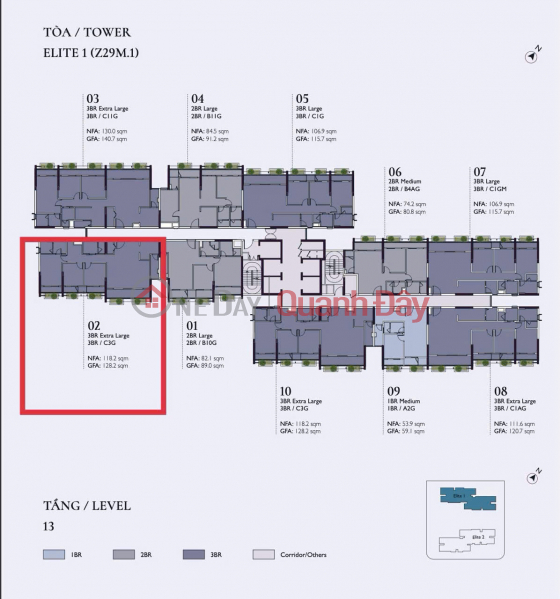 Property Search Vietnam | OneDay | Residential Sales Listings | BÁN căn hộ Duplex tòa E1 (Elite 1) Lumi Hà Nội 3PN - 128m2 tầng trung giá chỉ còn 11.3 tỷ