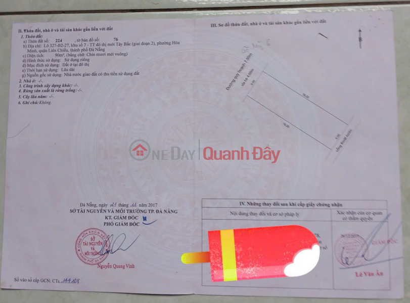 Land for sale on Hoa Phu 9 (formerly Go Nay 6) street., Vietnam | Sales đ 5.55 Billion