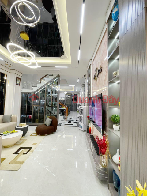 Beautiful, sparkling house for sale, 100m2, 4 floors, luxury furniture, Binh Loi, Ward 13, Binh Thanh _0