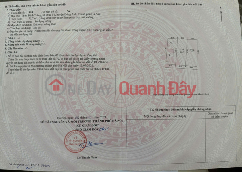 CHỈ HƠN 3 TỶ SỞ HỮU NGAY MẢNH ĐẤT VÀNG TẠI DỤC TÚ - NỞ HẬU - GẦN HỒ ĐIỀU HÒA - SÁT CỤM CÔNG NGHIỆP! _0