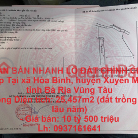 CẦN BÁN NHANH LÔ ĐẤT CHÍNH CHỦ Đẹp Tại xã Hòa Bình, huyện Xuyên Mộc, tỉnh Bà Rịa Vũng Tàu _0