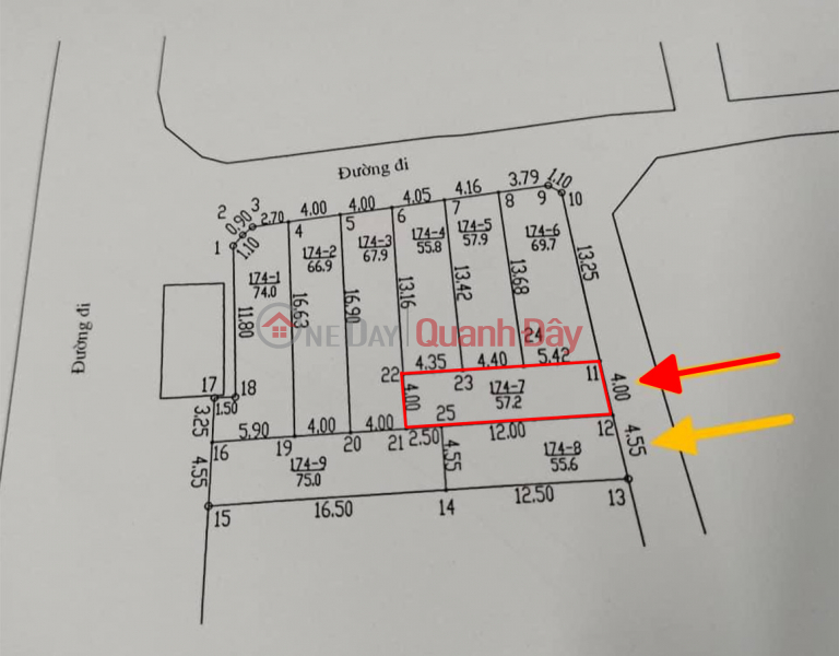 Urgent sale of 52.7m plot in Cao Mat Ha, Thanh Cao, 7-seat motorway, beautiful red book, ready to trade Price 1.5 billion Sales Listings