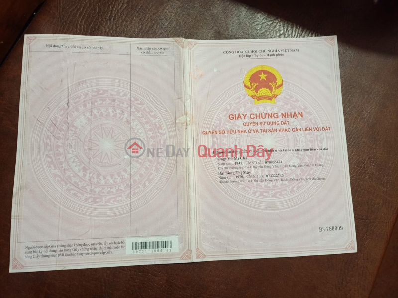 Property Search Vietnam | OneDay | Nhà ở | Niêm yết bán, Chính chủ cần bán Lô Đất Nương và ruộng Tại Tổ 1 Thị Trấn Đồng Văn - Hà Giang.