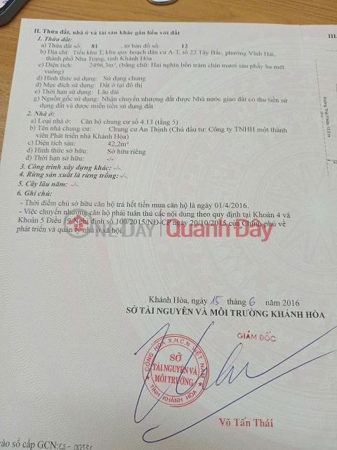 GOOD LOCATION - GOOD PRICE - OWNER Need to Sell Apartment in Vinh Hai Ward, Nha Trang City, Khanh Hoa _0