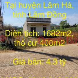 URGENT OWNER FOR SELLING 1700m2 LOT OF LAND (400m2 residential) BEAUTIFUL FACE IN Lam Ha district, Lam Dong province _0