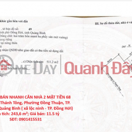 HOT HOT - QUICK SALE: HOUSE WITH 2 FRONTAGES on Ly Thanh Tong Street, Dong Hoi City, Quang Binh Province - NEAR THE PROVINCIAL CENTRAL STADIUM _0