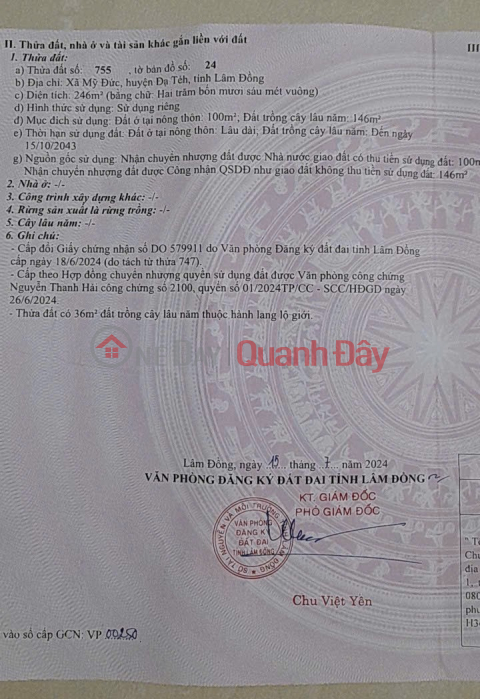 BEAUTIFUL LAND - GOOD PRICE - URGENT SALE Potential Land Lot In My Duc Commune, Lam Dong Province _0