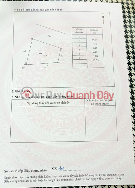 Property Search Vietnam | OneDay | Residential, Sales Listings Selling a 155.8 m2 plot of land with full residential zoning in Tran Lam Ward, Hung Yen (formerly Vu Lac Commune, Thai Binh City).