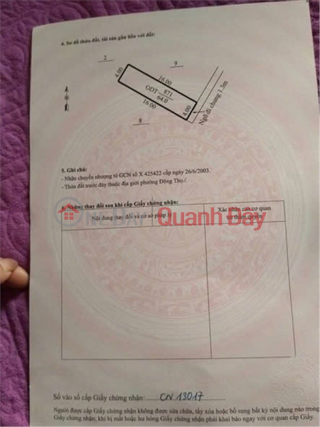 Property Search Vietnam | OneDay | Residential | Sales Listings HOT HOT – OWNER NEEDS TO SELL LAND PLOT No. 03\\/108 Dong Tac (Ket Street),Dong Tho Ward, Thanh Hoa City, Thanh Hoa Province