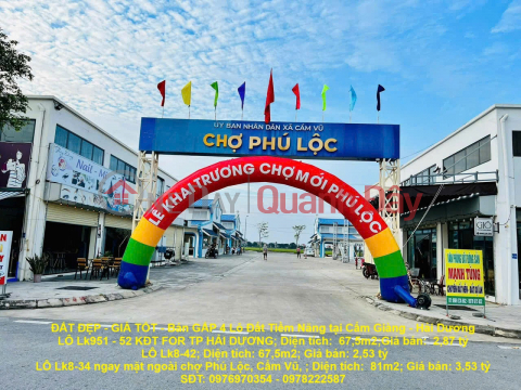 ĐẤT ĐẸP - GIÁ TỐT - Bán GẤP 4 Lô Đất Tiềm Năng tại Cẩm Giàng - Hải Dương _0