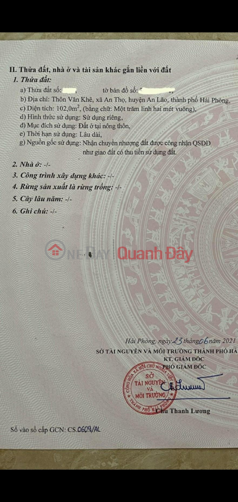ĐẤT ĐẸP – GIÁ RẺ - Cần Bán Nhanh Lô Đất Tại huyện An Lão, thành phố Hải Phòng, hải phòng _0