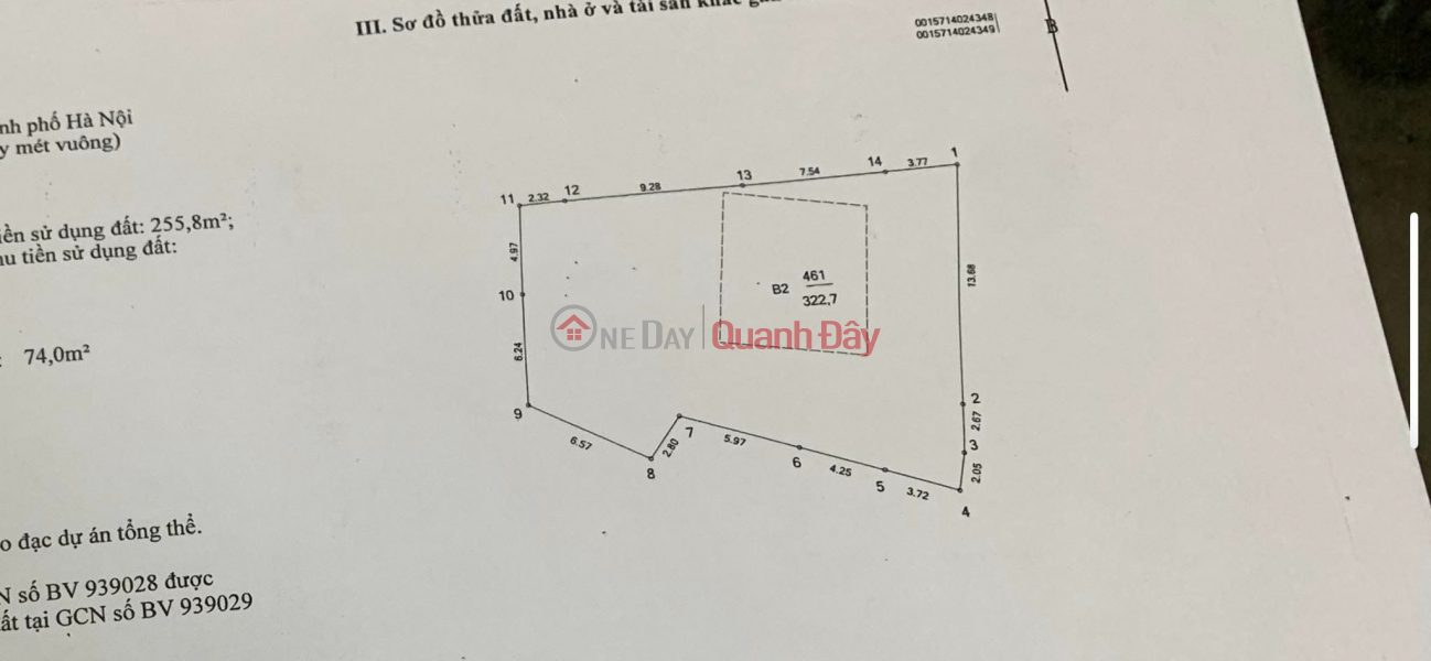 RURAL DIAMOND RESISTANCE, 323M2 LOCATION 86.5TR\\/M2, Nghia Do – Cau Giay Sales Listings