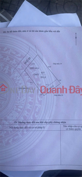 Property Search Vietnam | OneDay | Nhà ở | Niêm yết bán CHÍNH CHỦ Cần Bán Gấp 201m2 Đất Thôn Văn Minh, Xã Kim Anh, Huyện Kim Thành - Hải Dương