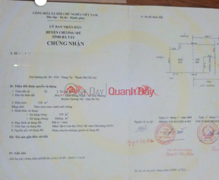 Property Search Vietnam | OneDay | Nhà ở | Niêm yết bán | HÀNG FO CHÍNH CHỦ BÁN LÔ ĐẤT 550M GIÁP NGAY MẶT ĐƯỜNG TỈNH LỘ 419 TẠI TIÊN PHƯƠNG-CHƯƠNG MỸ-HÀ NỘI