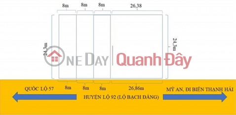 CHÍNH CHỦ Bán Lô Đất Mặt Tiền Đẹp Tại Đường HL92 (Lộ Bạch Đằng),Bến Tre _0