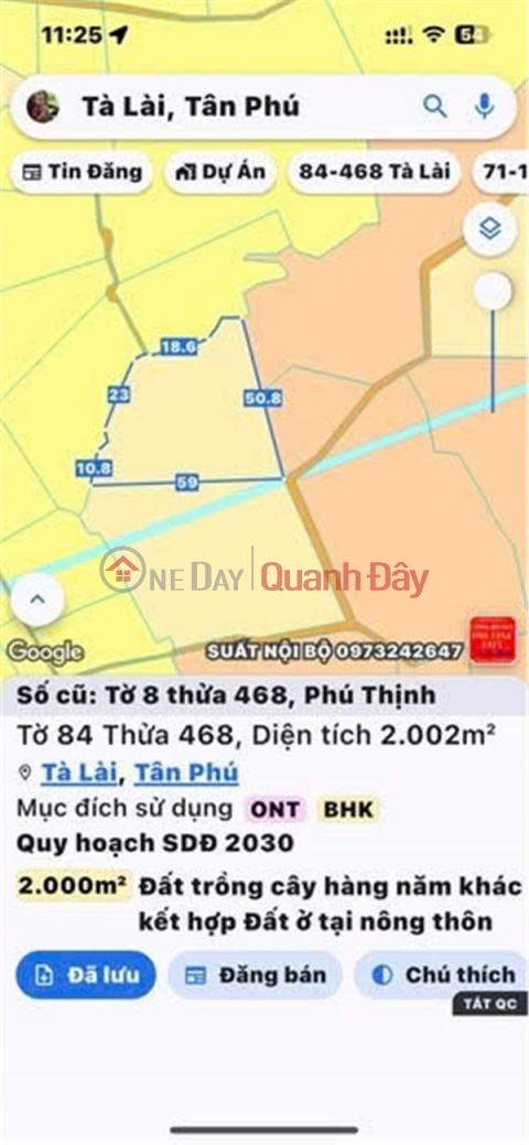 ĐẤT CHÍNH CHỦ - MẶT TIỀN Vị Trí Xã Phú Thịnh, Huyện Tân Phú, Tỉnh Đồng Nai _0
