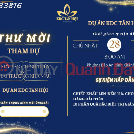 Tan Hoi Land Investment - Participate in September 28 Event to Receive Attractive Gifts _0