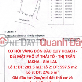 CƠ HỘI VÀNG ĐÓN ĐẦU QUY HOẠCH - Đất MẶT PHỐ LÝ THÁI TỔ - THỊ TRẤN IAKHA - GIA LAI. _0