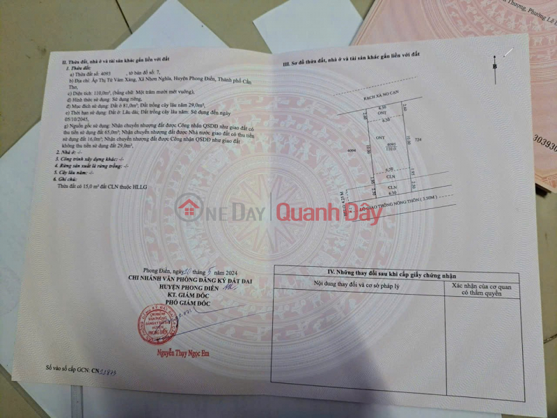 Property Search Vietnam | OneDay | Nhà ở | Niêm yết bán, CHÍNH CHỦ Bán Đất Thổ Cư VIEW SÔNG KÈM NHÀ MỚI XÂY (hoàn thiện 70%) - xã Nhơn Ái, TP. Cần Thơ