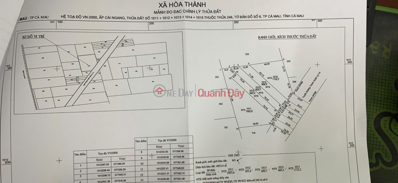 Owner Quickly Sells Beautiful Land Plot - Good Price At Cai Ngang - Hoa Thanh - Ca Mau City - Ca Mau Vietnam Sales, đ 2.88 Billion