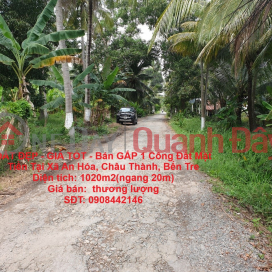 BEAUTIFUL LAND - GOOD PRICE - URGENTLY SELLING 1 Acre of Frontage Land in An Hoa Commune, Chau Thanh, Ben Tre _0