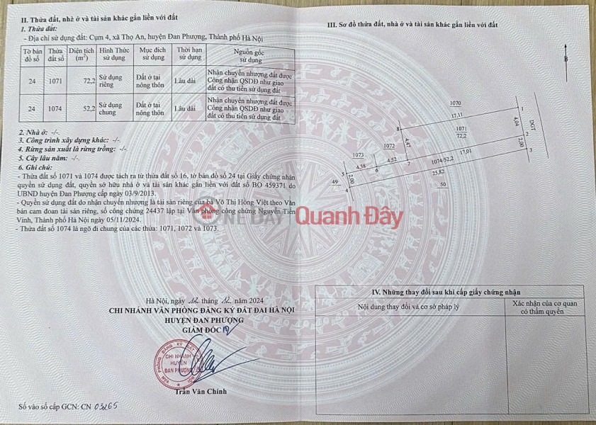 OWNER URGENTLY NEEDS TO SELL A BEAUTIFUL 72M² CORNER PLOT OF LAND IN THO AN – LIEN MINH - HANOI Sales Listings