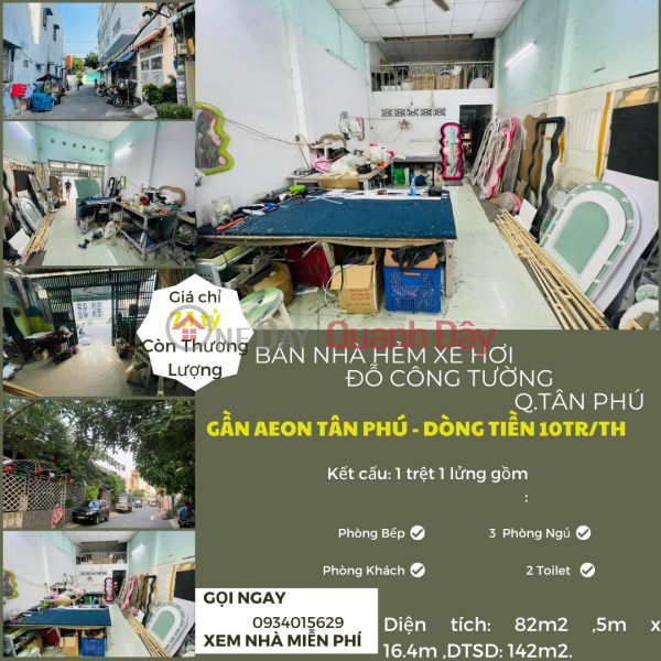 Land for sale FREE social house 82m2, CASH FLOW 10 million\\/month, near AEON Tan Phu Sales Listings