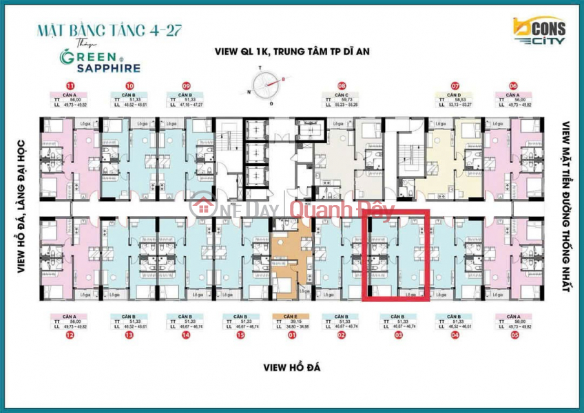 OWNER NEEDS TO QUICKLY SELL 2-BEDROOM APARTMENT ON Thong Nhat Street, Dong Hoa Ward, Di An City, Binh Duong | Vietnam Sales | đ 2.37 Billion