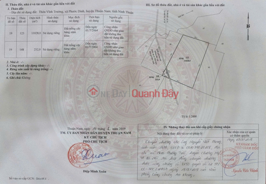 HOT HOT - LAND FOR SALE NEAR THE BEACH, on the route from Phan Rang to Ca Na, in Phuoc Dinh Commune, Thuan Nam District, Ninh Thuan Province Sales Listings