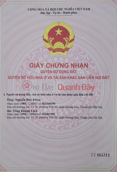 CHÍNH CHỦ Cần Bán Nhanh Căn Nhà Đẹp Tại Phường Yên Sở, Quận Hoàng Mai, TP Hà Nội _0