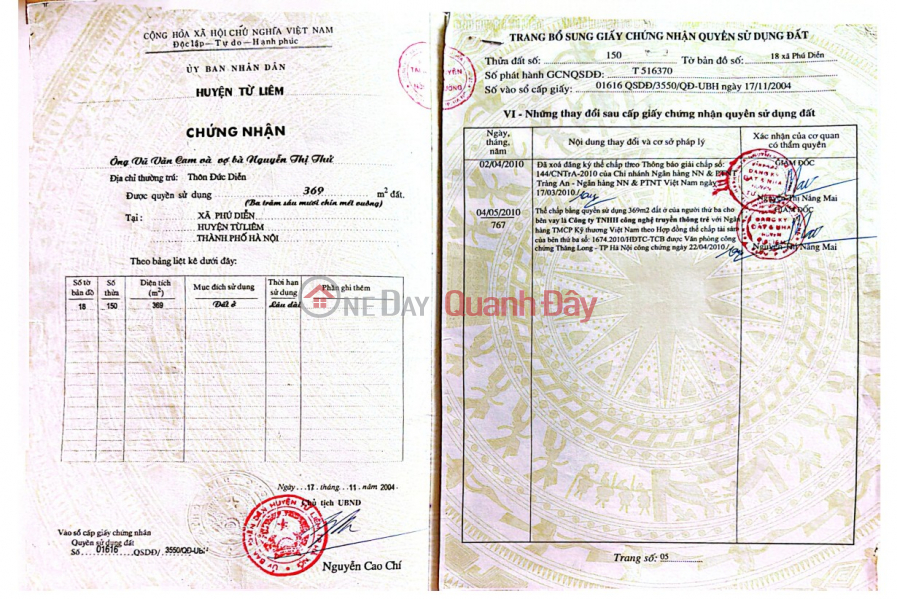 Bán gấp 369m2 đất ở Đức Diễn, Phú Diễn - Đường thoáng, sổ đỏ - Quỹ đất lớn - Vị trí đẹp Niêm yết bán