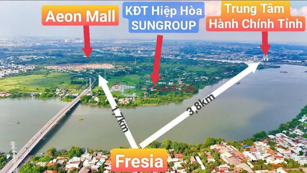 Dự Án Fresia Riverside - Căn Hộ VỊ TRÍ VÀNG Mặt Tiền đường 359 Bùi Hữu Nghĩa, TP. Biên Hoà, Đồng Nai Niêm yết bán