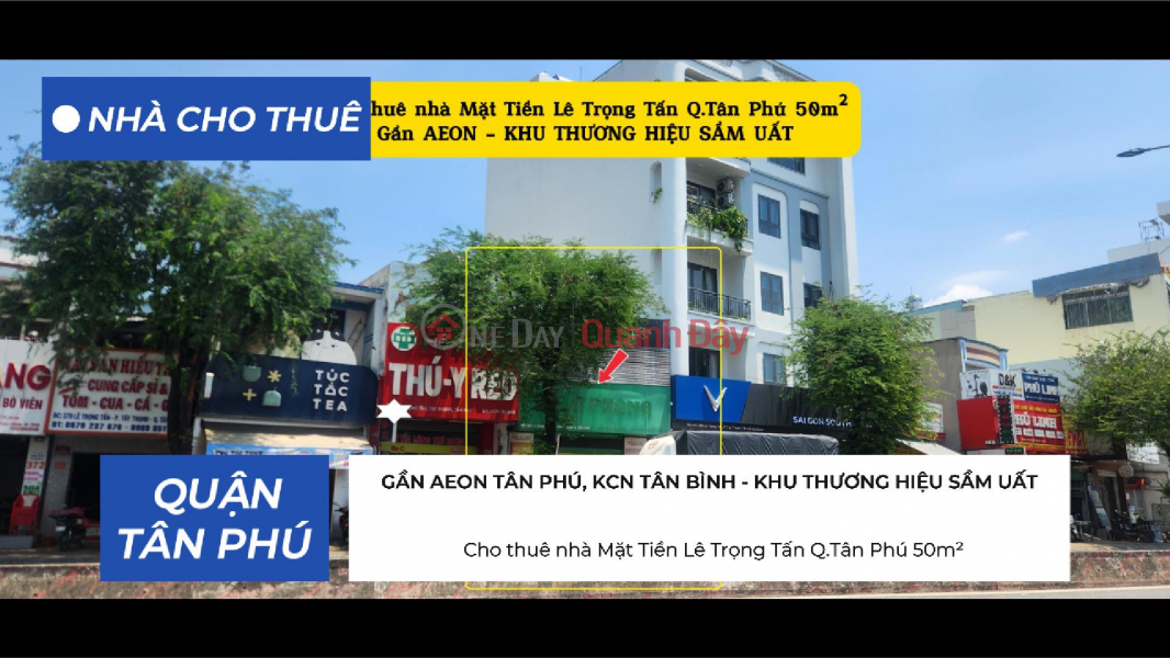 House for rent on Le Trong Tan Street, Tan Phu District, 50m², 17 million VND - Near AEON Mall. Rental Listings