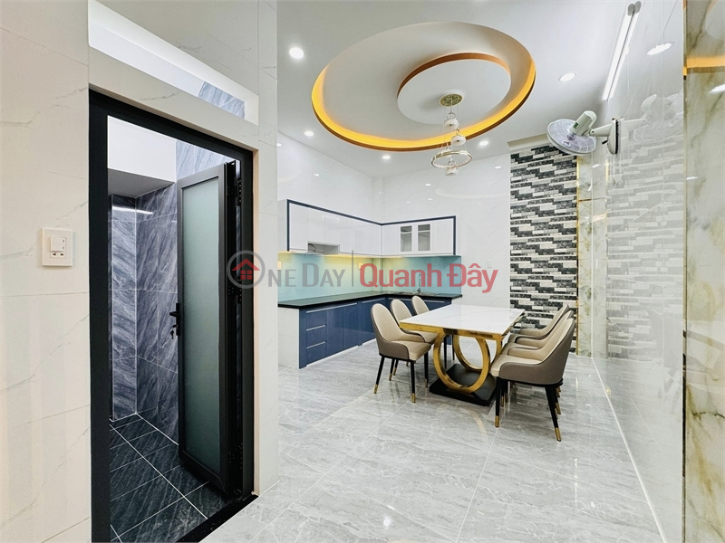 Beautiful 4-storey house, fully furnished. 5m alley leading to Phan Huy Ich, Ward 12, Go Vap., Vietnam Sales, đ 6.95 Billion