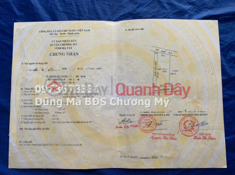 PRICE ONLY 4TY2 TO OWN BEAUTIFUL LOT OF LAND IN CONTRACT-CHUONG MY _0