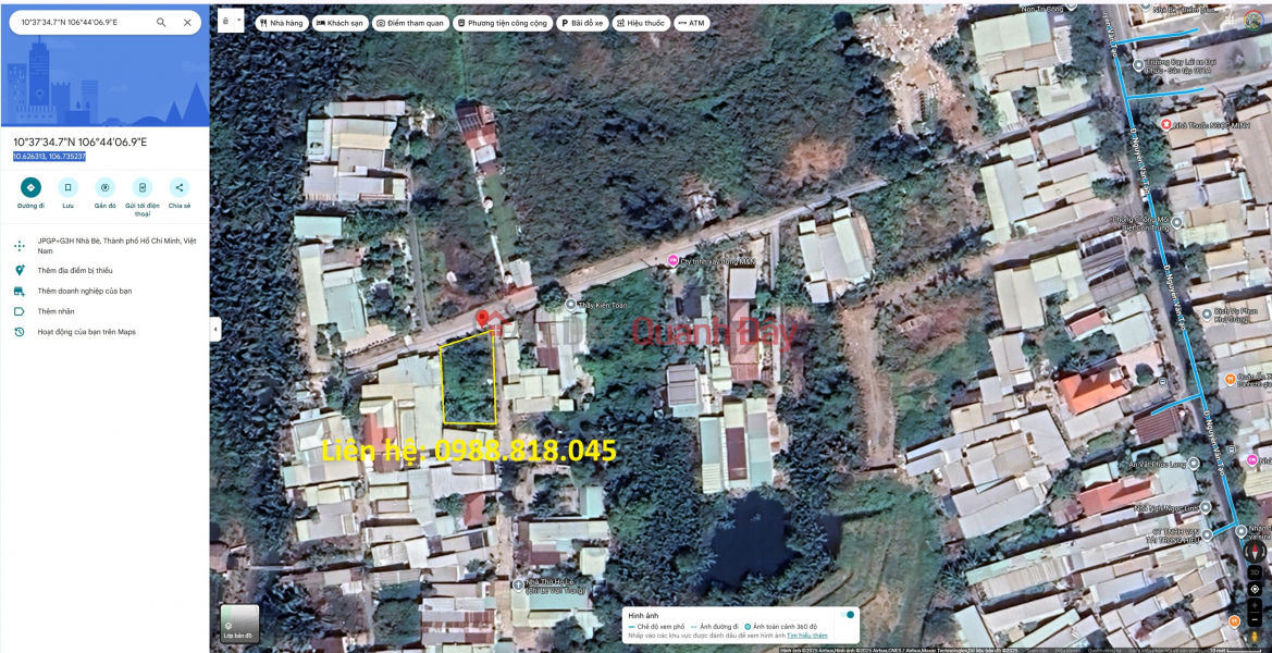 Property Search Vietnam | OneDay | Residential | Sales Listings Land for sale on Nguyen Van Tao street, Hiep Phuoc, Nha Be, Ho Chi Minh city - 369m2, corner lot, free of tax