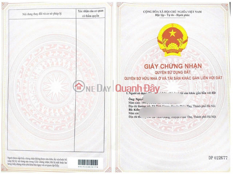 Property Search Vietnam | OneDay | Nhà ở | Niêm yết bán, Chính Chủ Cần Bán Nhà Đất Đẹp - Giá Ưu Đãi Tại Xã Vĩnh Thịnh, Huyện Vĩnh Tường, Vĩnh Phúc