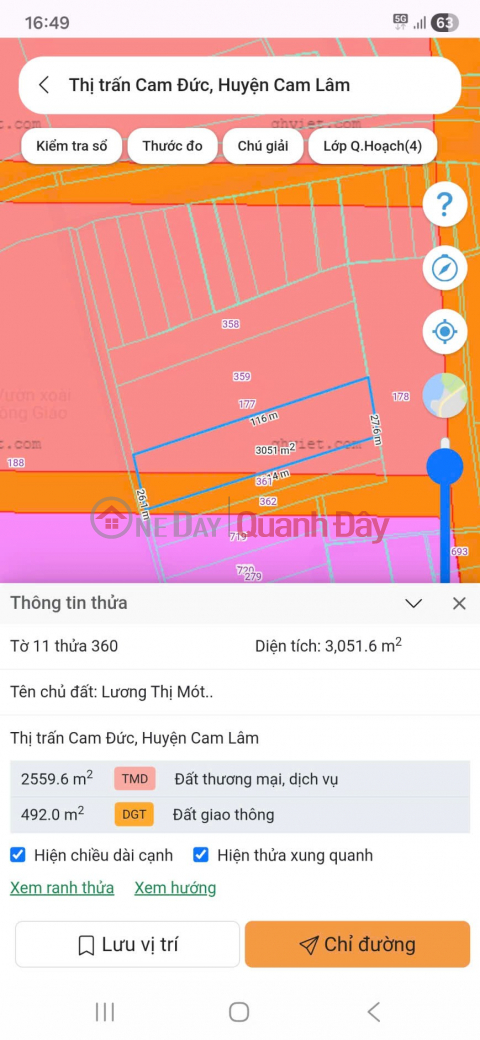 CHÍNH CHỦ Bán Lô Đất Vị Trí Đẹp Thị Trấn Cam Đức, Cam Lâm, Khánh Hòa _0