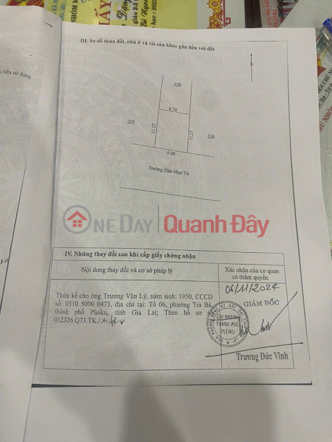 OWNER SELLING LAND WITH HOUSE INCLUDED - Frontage on Group 6, Tra Ba Ward, Pleiku City, Gia Lai Province _0