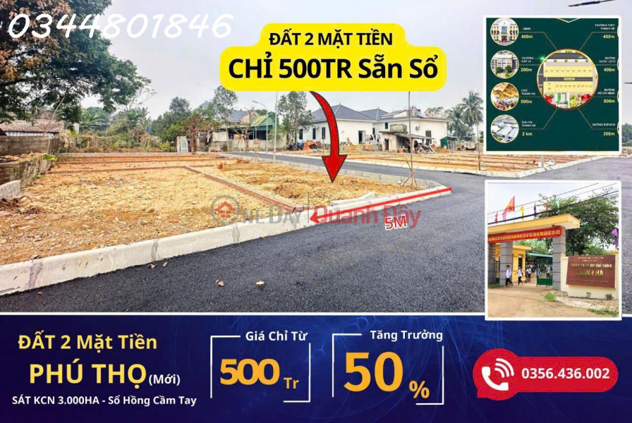 Mở bán lô đất rộng 60m2 full thổ cư nằm giữa 3 mặt đường lớn (Tây Bắc, Hồ Chí Minh, QL21A) Niêm yết bán