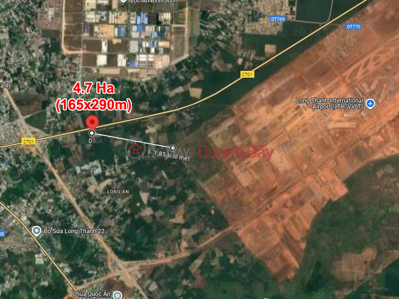 Shocking discount of 46 billion! 4.7ha of SHR land near Long Thanh airport - Long An Dong Nai SSS Sales Listings