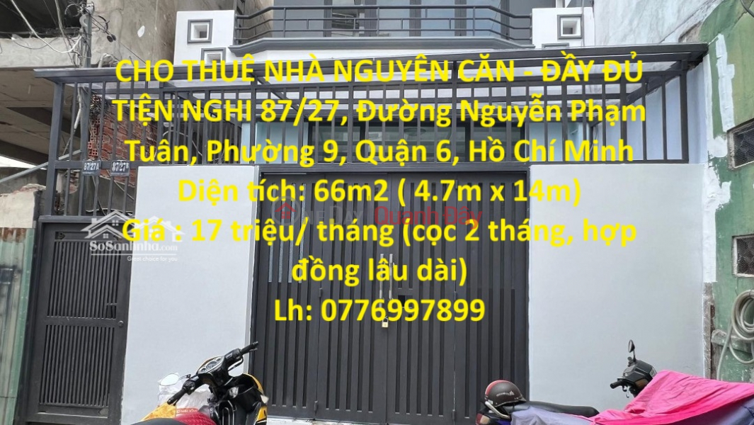 HOUSE FOR RENT - FULL FACILITIES - Right in the heart of District 6 - Ho Chi Minh City Rental Listings