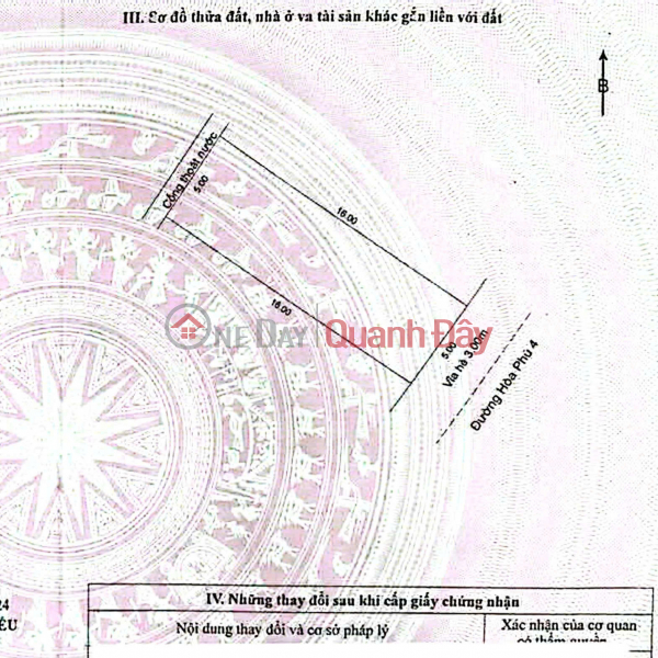 Property Search Vietnam | OneDay | Nhà ở | Niêm yết bán, BÁN ĐẤT ĐƯỜNG HOÀ PHÚ 4 – VỊ TRÍ ĐẸP – GIÁ TỐT ĐẦU TƯ