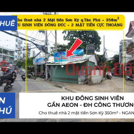 Cho thuê nhà 2 mặt tiền Sơn Kỳ 350m² - NGANG 13M - GẦN ĐH CÔNG THƯƠNG _0