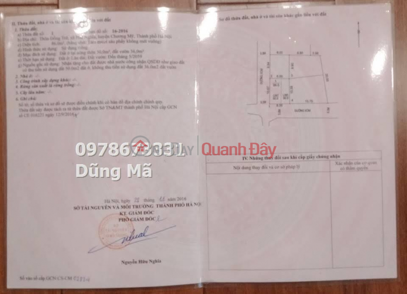 Property Search Vietnam | OneDay | Residential | Sales Listings | OWNER SELLS 86M2 LAND PLOT NEAR PHU NGHIA-CHUONG MY INDUSTRIAL PARK