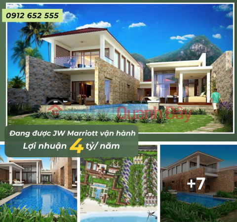 Selling JW Marriot Da Nang beach villa with 1068m2 swimming pool and sea view, fully furnished - profit 3.5 billion\/year _0