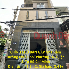 CHÍNH CHỦ BÁN GẤP Nhà Hẻm Đường Phú Định, Phường 16, Quận 8, Tp Hồ Chí Minh _0