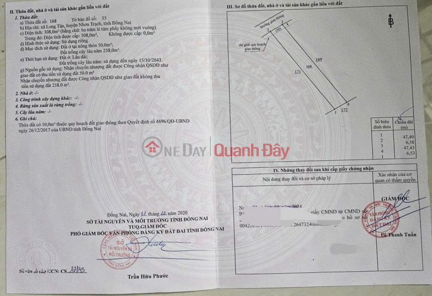 PRIME LAND - SPECIAL PRICE - OWNER SELLING QUICKLY - POTENTIAL LAND PLOT IN NHON TRACH WARD, DONG NAI CITY Sales Listings