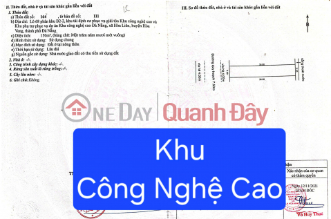 Bán đất 1 cặp KHU CÔNG NGHỆ CAO (Sát Nguyễn Tất Thành nối dài) _0